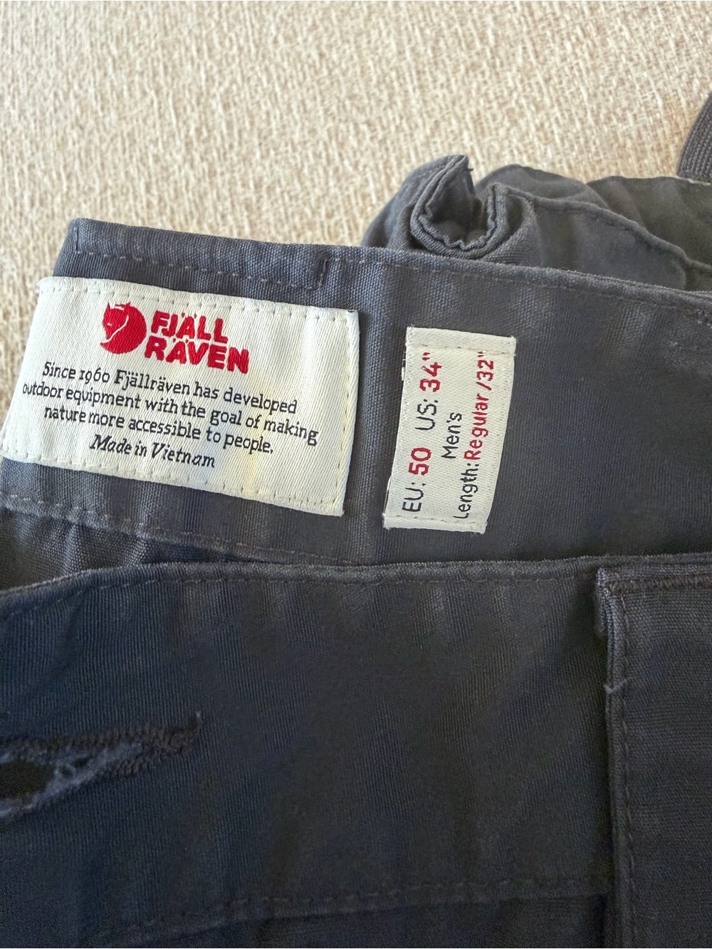 FJall Raven Vidda pro ventilated G-1000 Dark Gray/Black Men's Pants - Picture 2 of 3